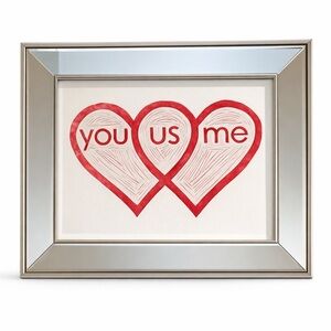 Vintage Matt Butler You Us Me Heart Signed Print 2015 Framed Limited Edition‎